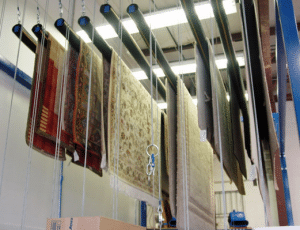 Séchage de tapis en laine